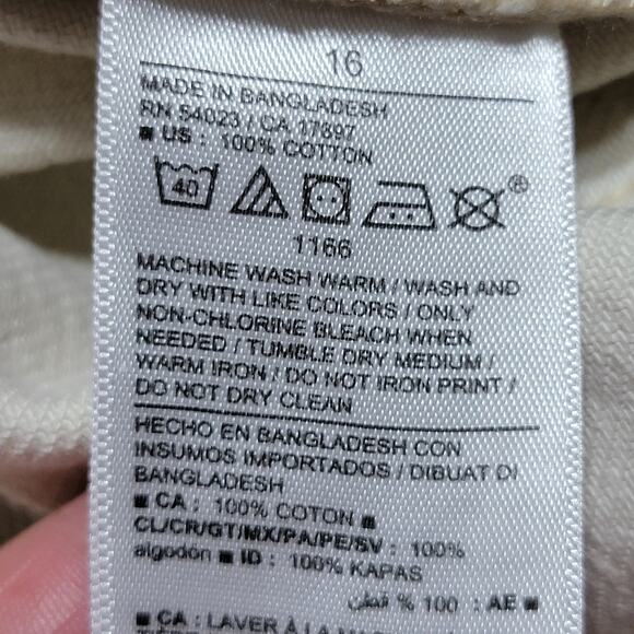 Old Navy Khaki Denim Jeans Overalls  - Size 16 NWT - Picture 6 of 7